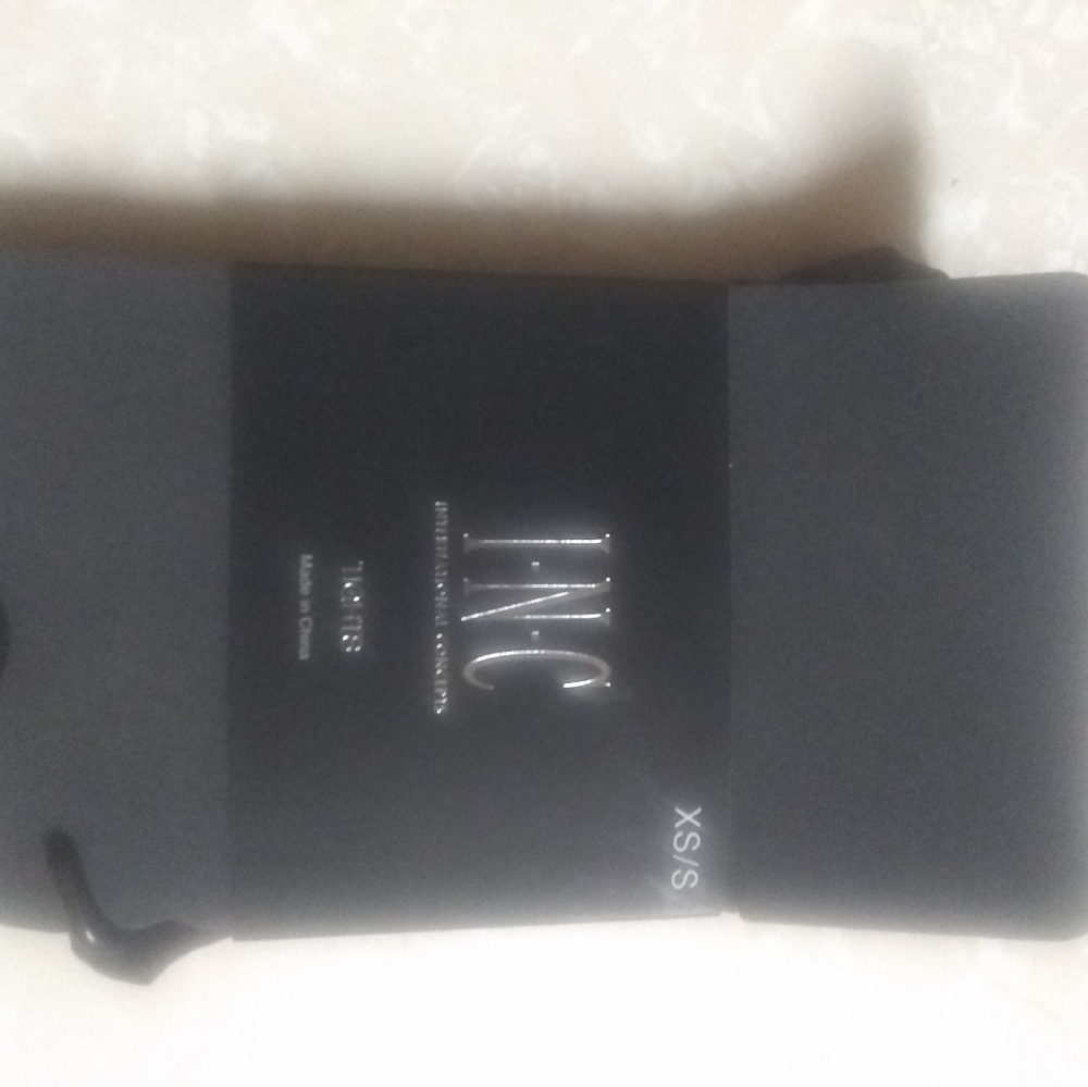 INC opaque control top tights. grey XS/S